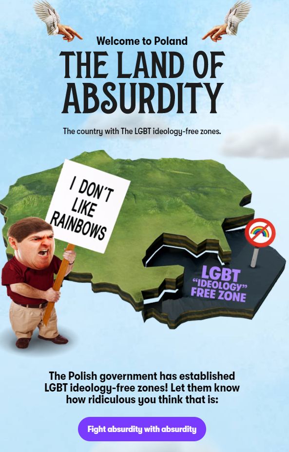 "The Land of Absurdity" czyli strona wyśmiewająca polskie "strefy wolne od LGBT"