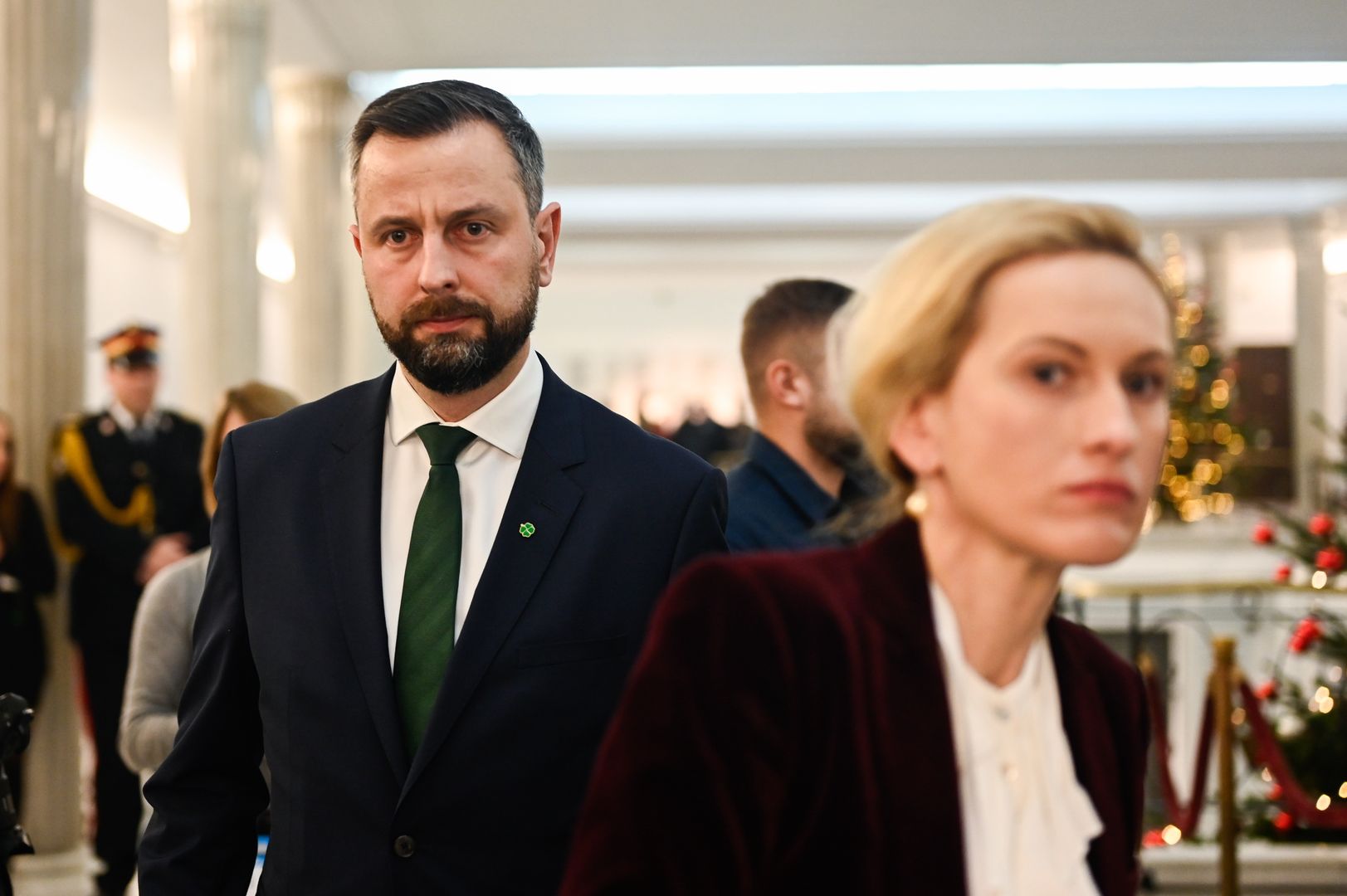 WARSAW, POLAND - DECEMBER 12: Upcoming Minister of Defense, Wladysław Kosiniak-Kamysz walks through the parliament corridors while being interviewed ahead of the vote of confidence on Donald Tusk's government cabinet during a session at the parliament (SEJM) on December 12, 2023 in Warsaw, Poland. on December 12, 2023 in Warsaw, Poland. After eight years of Poland's national conservative party in power, centrist Donald Tusk is back and set to forge a pro-EU government. (Photo by Omar Marques/Getty Images)