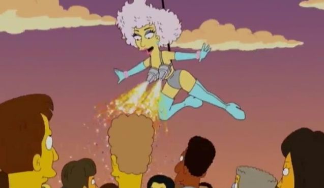 "Simpsonowie": Lady GaGa strzela ogniem z biustu