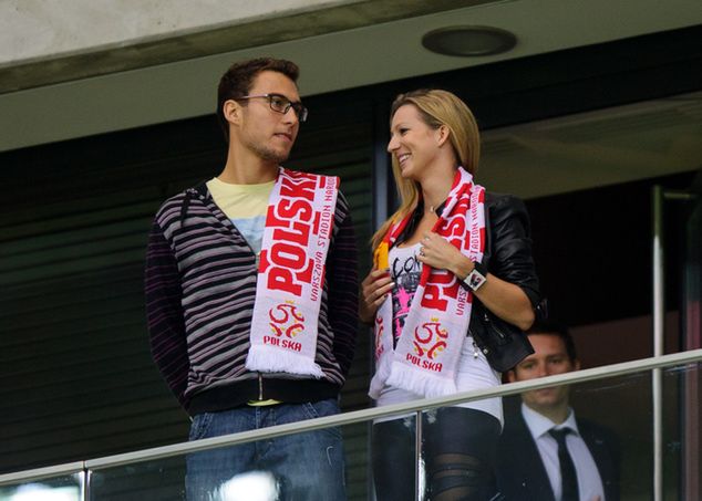 Jerzy Janowicz z partnerką Martą Domachowską, rok 2013 (fot. Rafał Oleksiewicz/Newspix/Pressfocus).