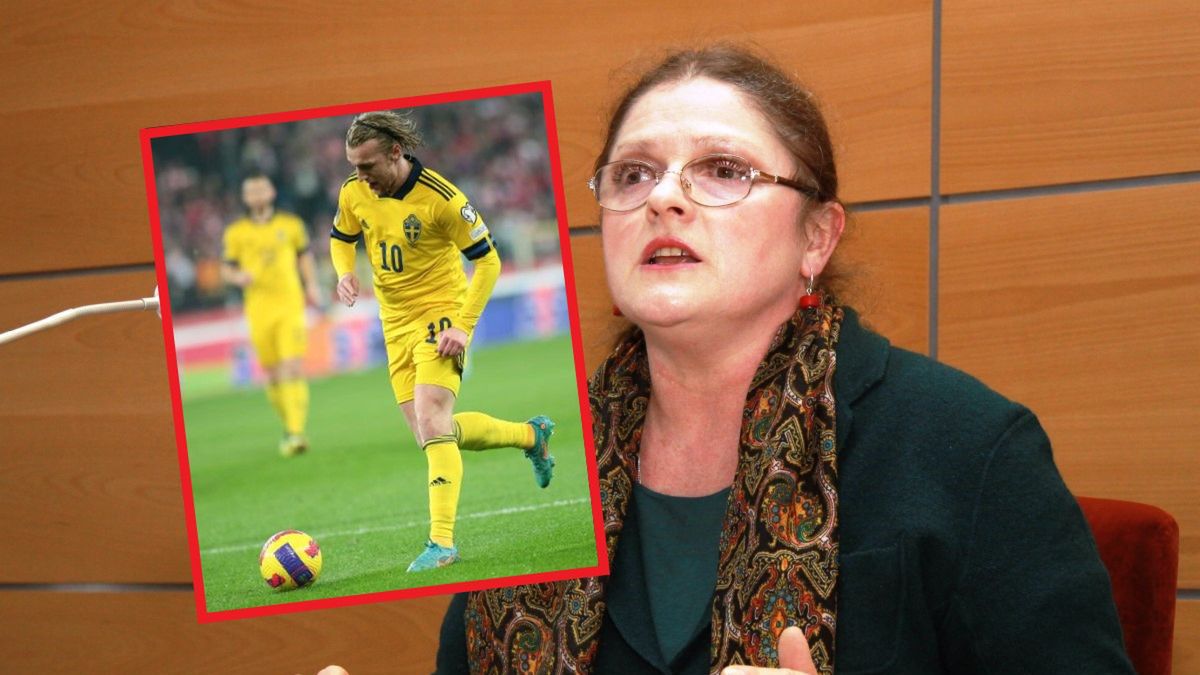 Krystyna Pawłowicz, na małym zdjęciu: Emil Forsberg, piłkarz reprezentacji Szwecji