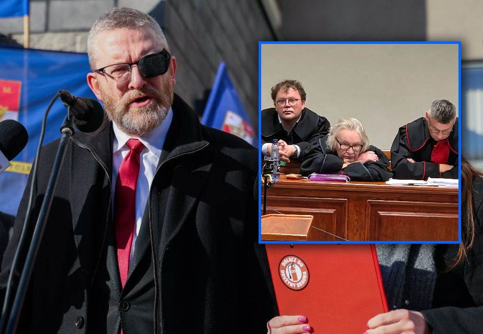 "Szczęść Boże, udaję się na salę rozpraw". Kulisy procesu Grzegorza Brauna