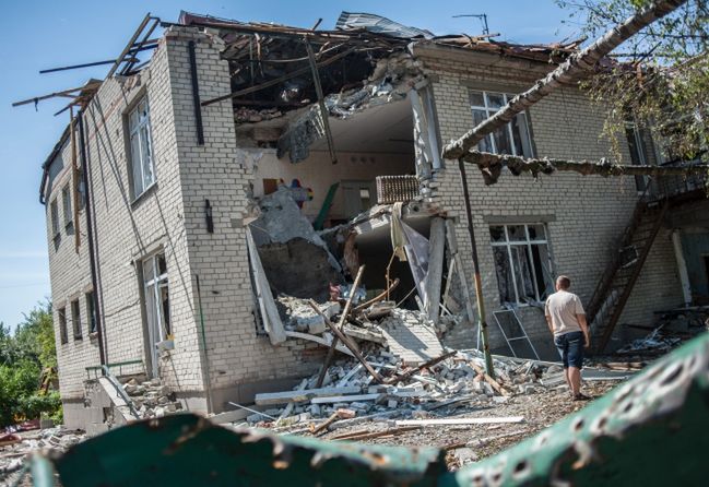 Zniszczenia na wschodzie Ukrainy