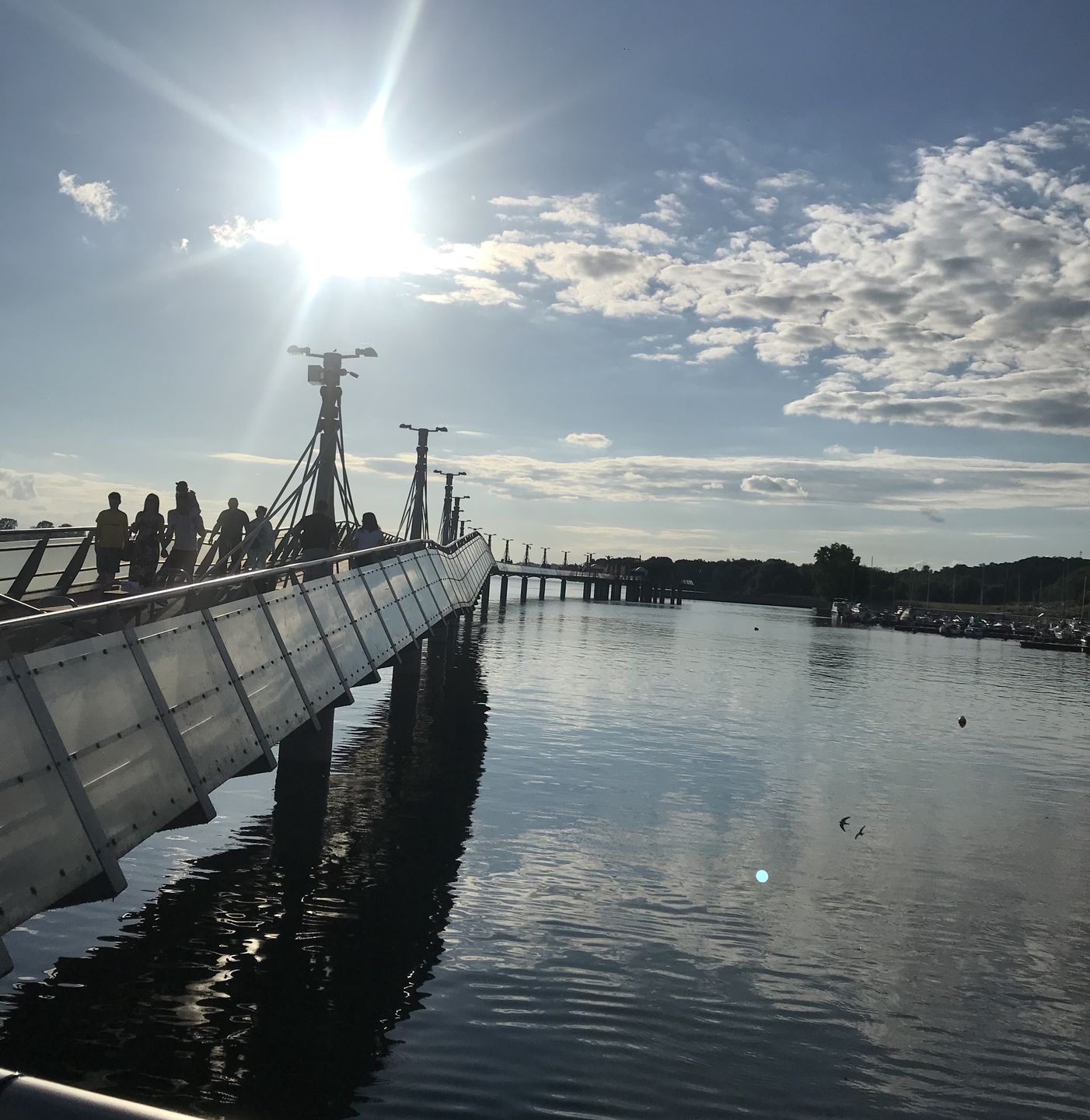 Widok na molo w Płocku