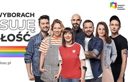 "Głosuję na miłość" - Piróg, Szczygielski, Szpura i Grabarczyk w akcji Kampanii Przeciw Homofobii