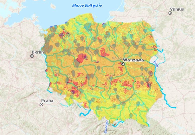 Susza w Polsce. Mapa obrazuje skalę zjawiska