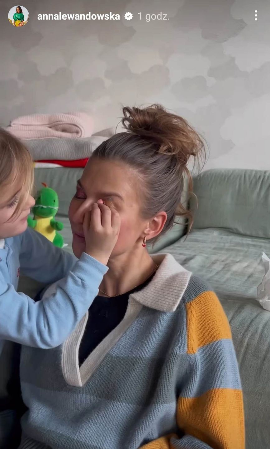 Ania Lewandowska w makijażu wykonanym przez Klarę i Laurę