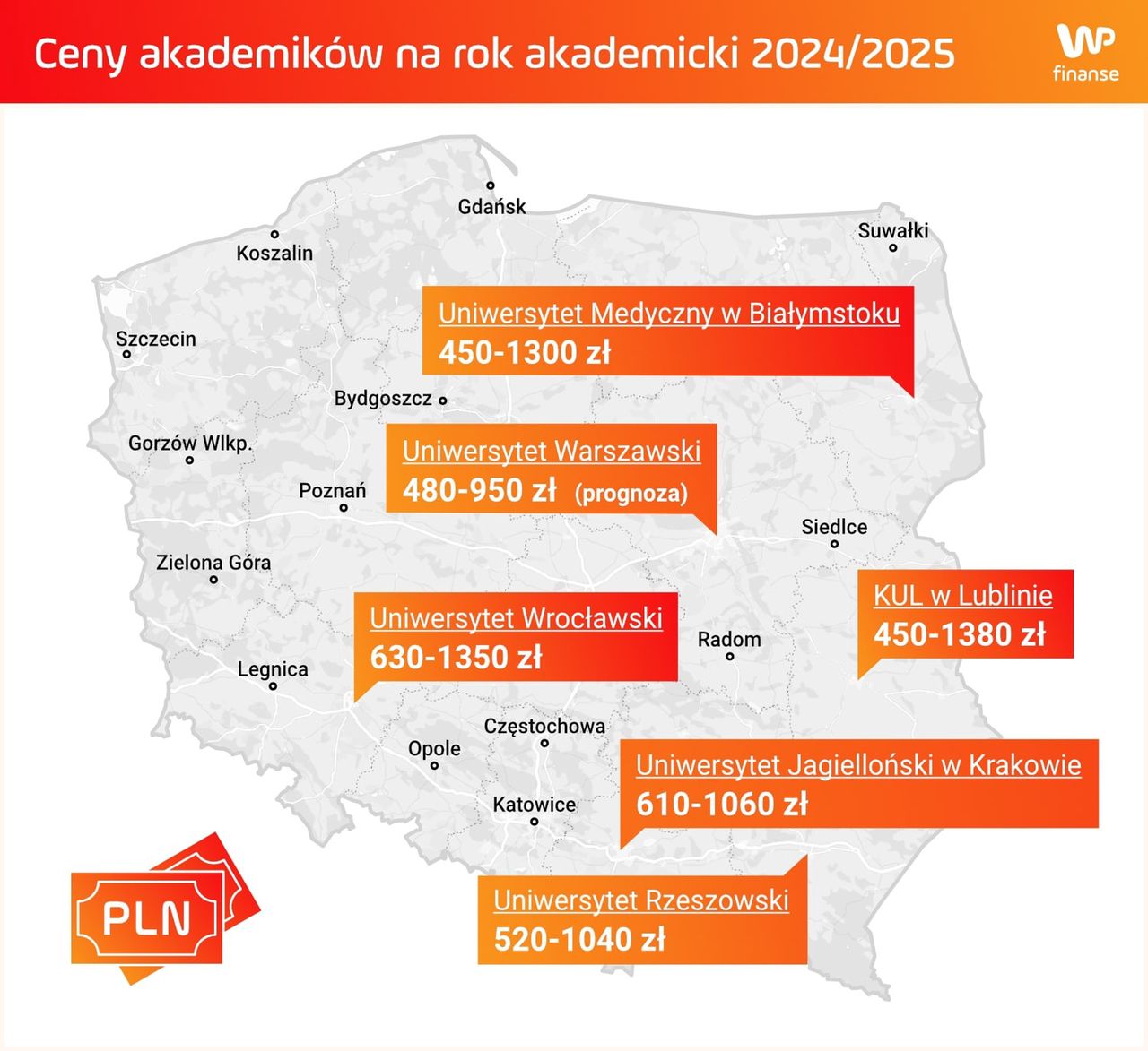 Ceny w wielu akademikach w 2024 r. pójdą w górę