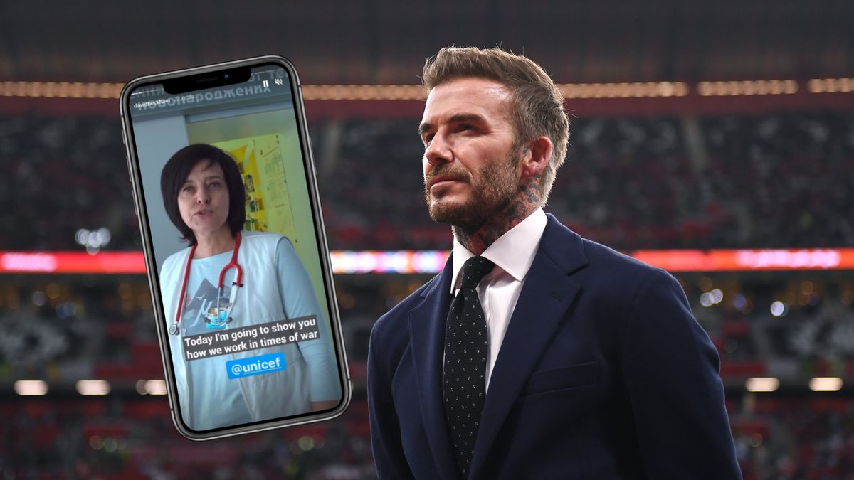 David Beckham z pięknym zagraniem. Przekazał swój Instagram ukraińskiej lekarce 1