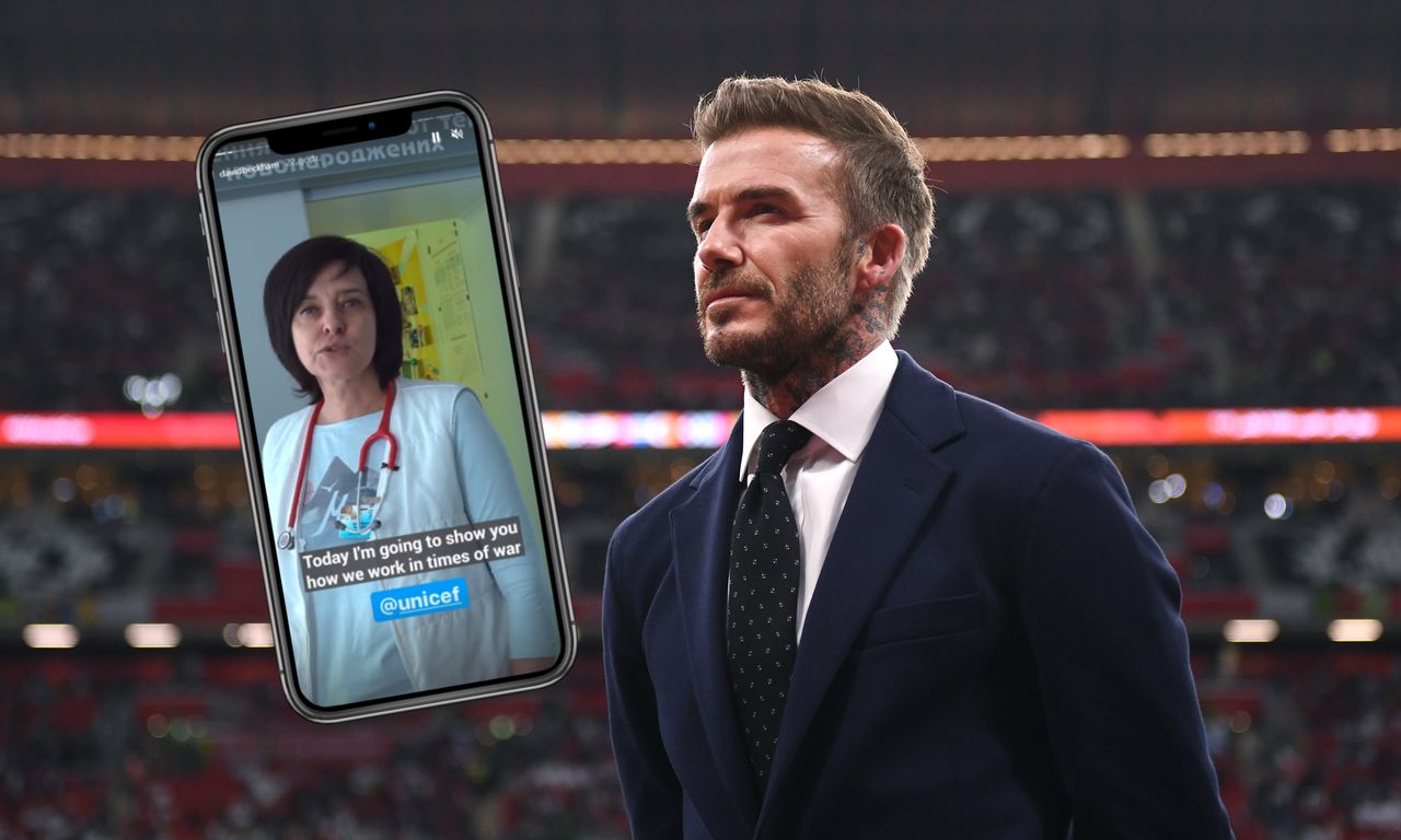 David Beckham z pięknym zagraniem. Przekazał swój Instagram ukraińskiej lekarce