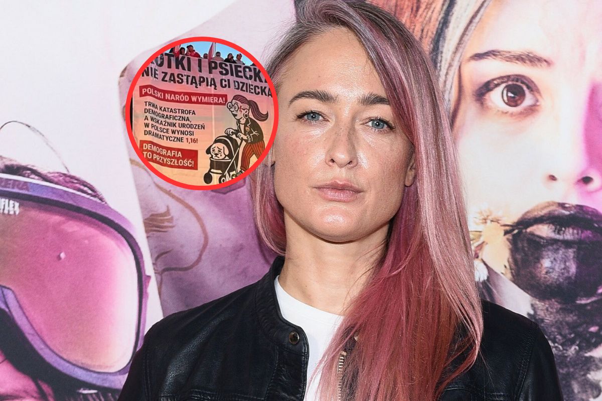Damięcka o plakacie z marszu. Uderza w Bosaka
