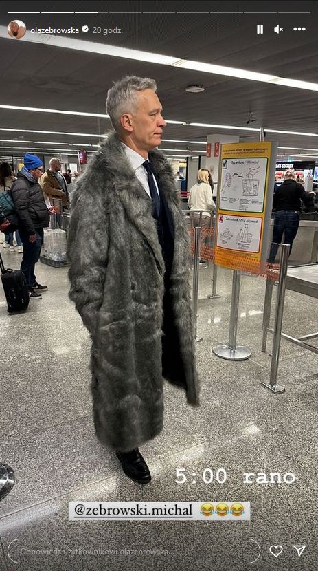 Ubrani w futra Aleksandra i Michał Żebrowscy relacjonują wyjazd bez dzieci