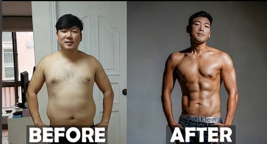 Koreańczyk stracił 20 kg dzięki ciężkiej pracy i mocnej motywacji