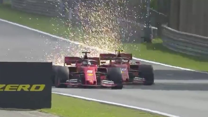 Formula 1 / Na zdjęciu: wypadek Vettela z Leclercem w Brazylii