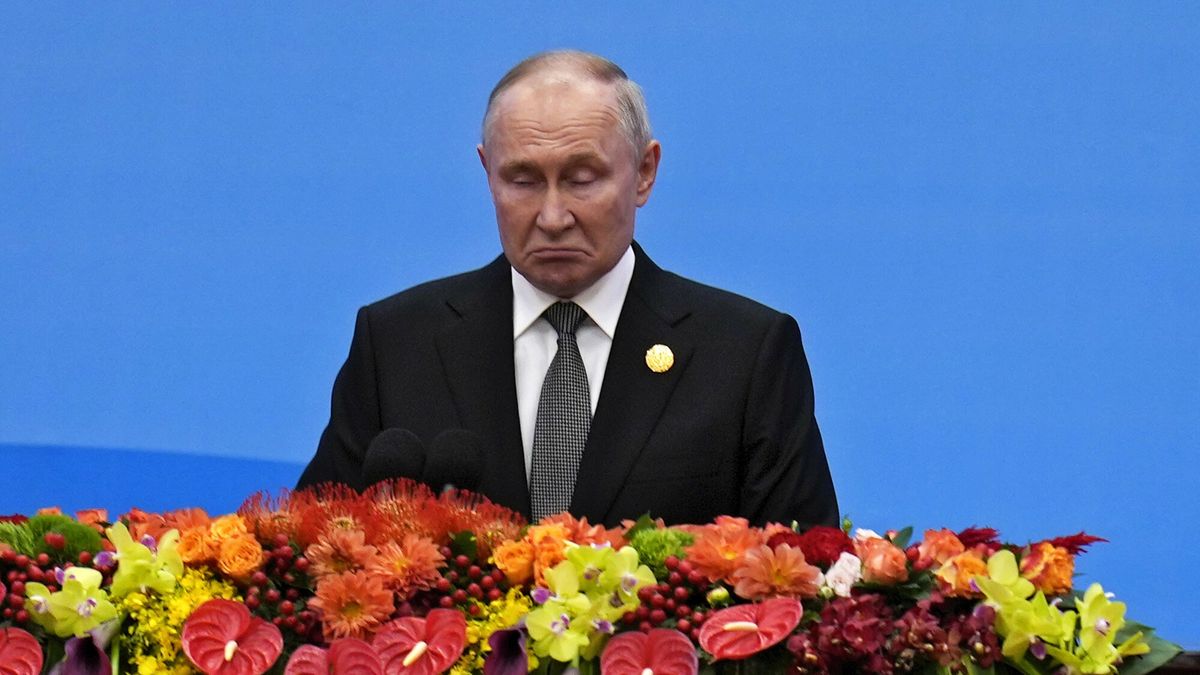 Temporary
Russian President Vladimir Putin delivers a speech during the Belt and Road Forum at the Great Hall of the People in Beijing, Wednesday, Oct. 18, 2023. (AP Photo/Ng Han Guan)
Ng Han Guan