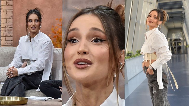 Marina Łuczenko promuje mundialową piosenkę, odsłaniając brzuch w "Pytaniu na Śniadanie"