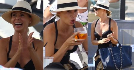 Stylowa Izabela Janachowska ze smakiem pałaszuje lunch na sopockiej plaży (ZDJĘCIA)