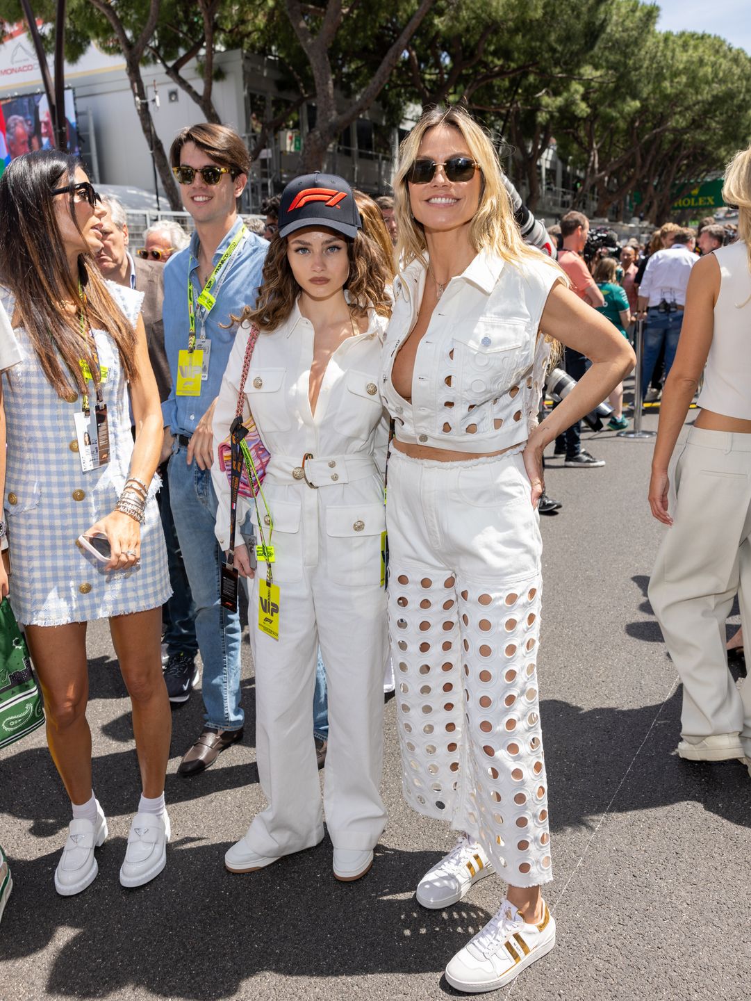Leni Klum i Heidi Klum na wyścigach F1