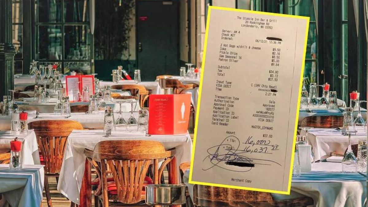 Klient jednego z barów w amerykańskim stanie New Hampshire, płacąc za swoje zamówienie, zostawił kelnerom gigantyczny napiwek
