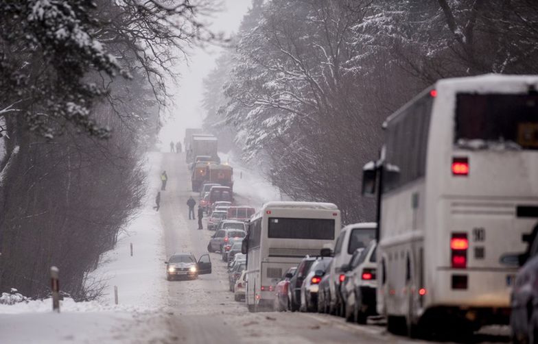 Warunki na drogach w Malopolsce. Zakopianka stoi