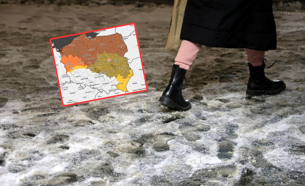 wiadomości,aktualności,WP Wiadomości Marznące opady i gołoledź. Pół Polski na pomarańczowo