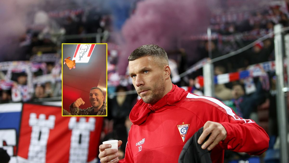 PAP / Jarek Praszkiewicz / Na zdjęciu: Lukas Podolski. W ramce Niemiec na swoim prowokacyjnym filmiku.