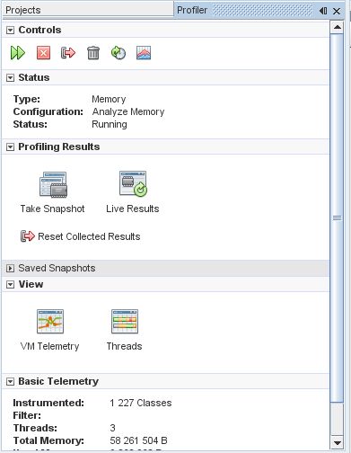 Profiler Control Panel