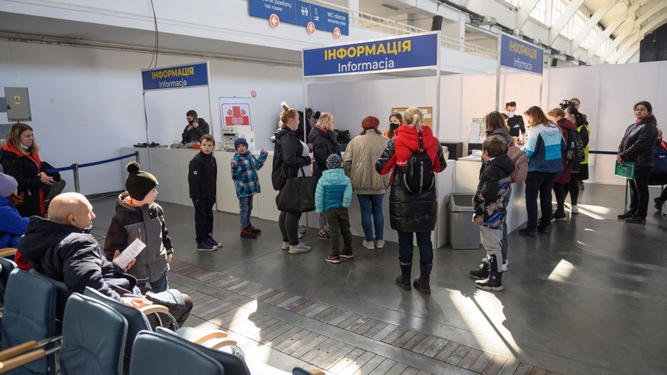 Punkt recepcyjny dla uchodźców w Poznaniu 