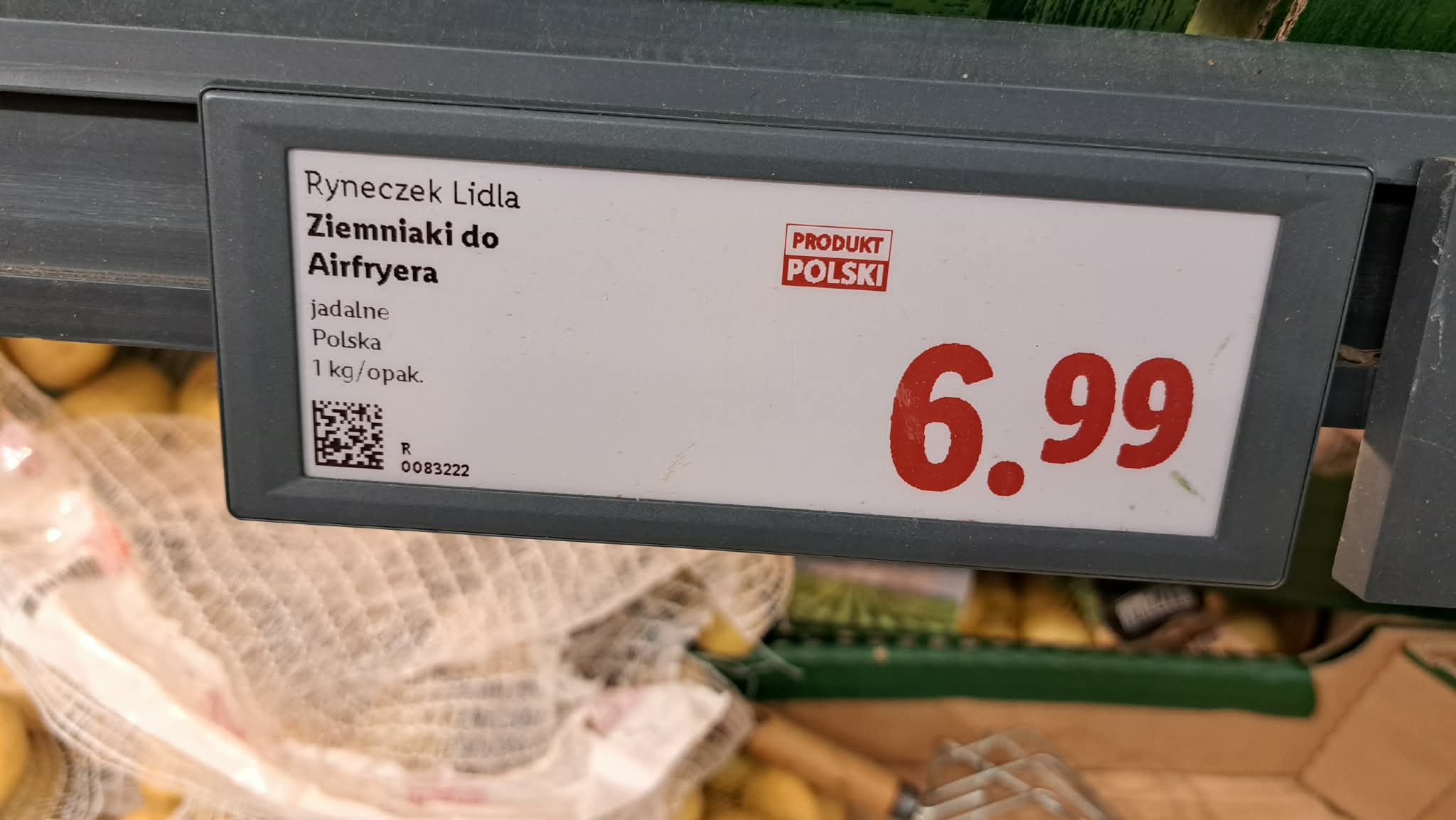 Cena za 1 kg ziemniaków