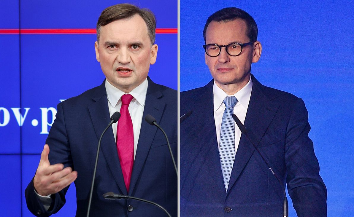 Na zdjęciu po lewej minister Ziobro, po prawej premier Morawiecki