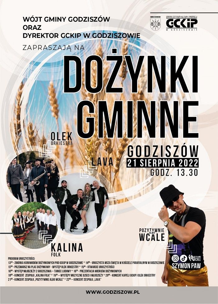 Dożynki Gminy Godziszów 2022 – program