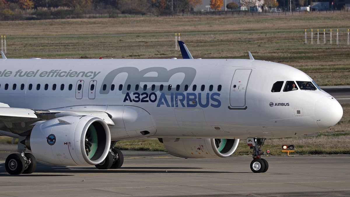 Airbus A320 Neo test at Toulouse Blagnac airport, in Toulouse on 08th December 2022. 
 -- (Photo by Urbanandsport/NurPhoto via Getty Images)