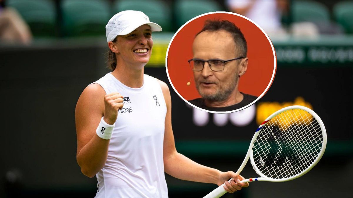 Getty Images / Robert Prange/Getty Images/Youtube Przegląd Sportowy / Na dużym zdjęciu Iga Świątek, na małym Tomasz Wolfke