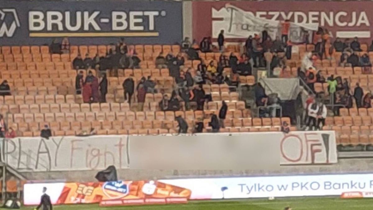 Twitter / Michał Trela / Baner kibiców Termaliki