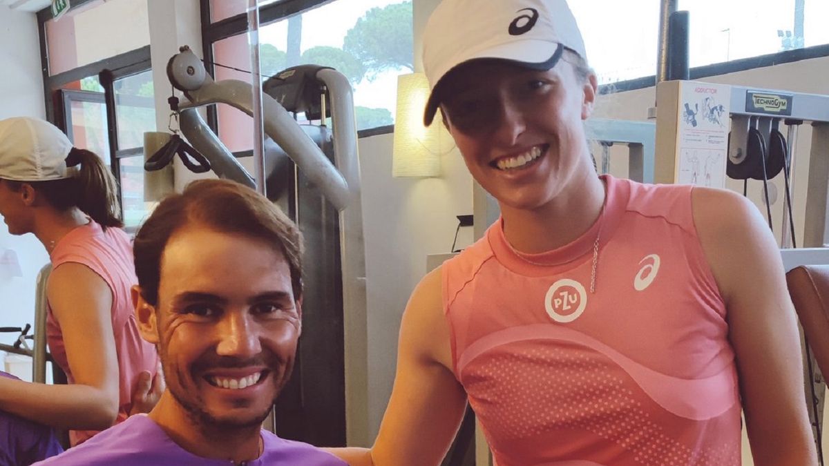 Twitter / iga_swiatek / Na zdjęciu: Rafael Nadal i Iga Świątek