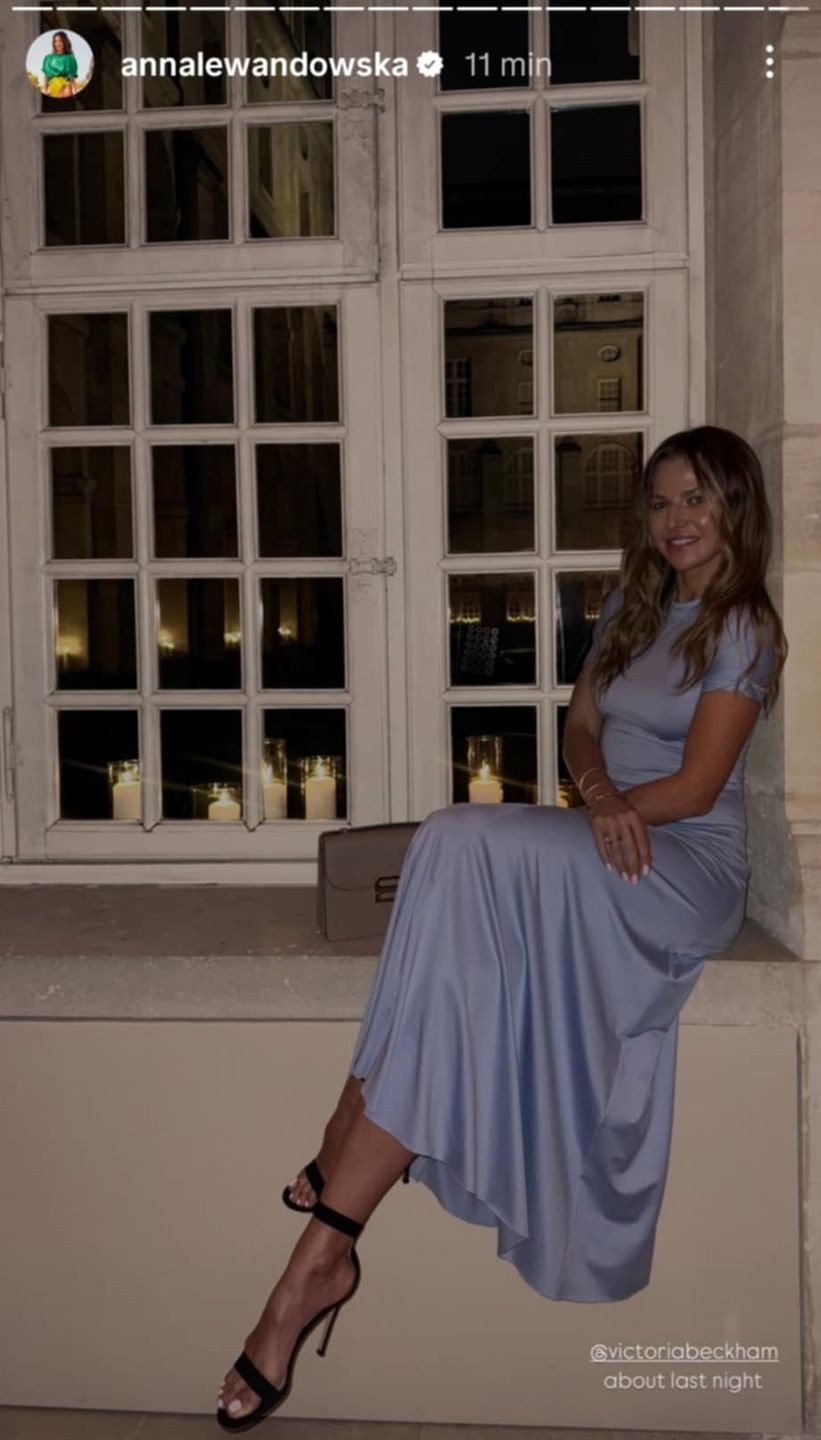 Anna Lewandowska na pokazie Victorii Beckham