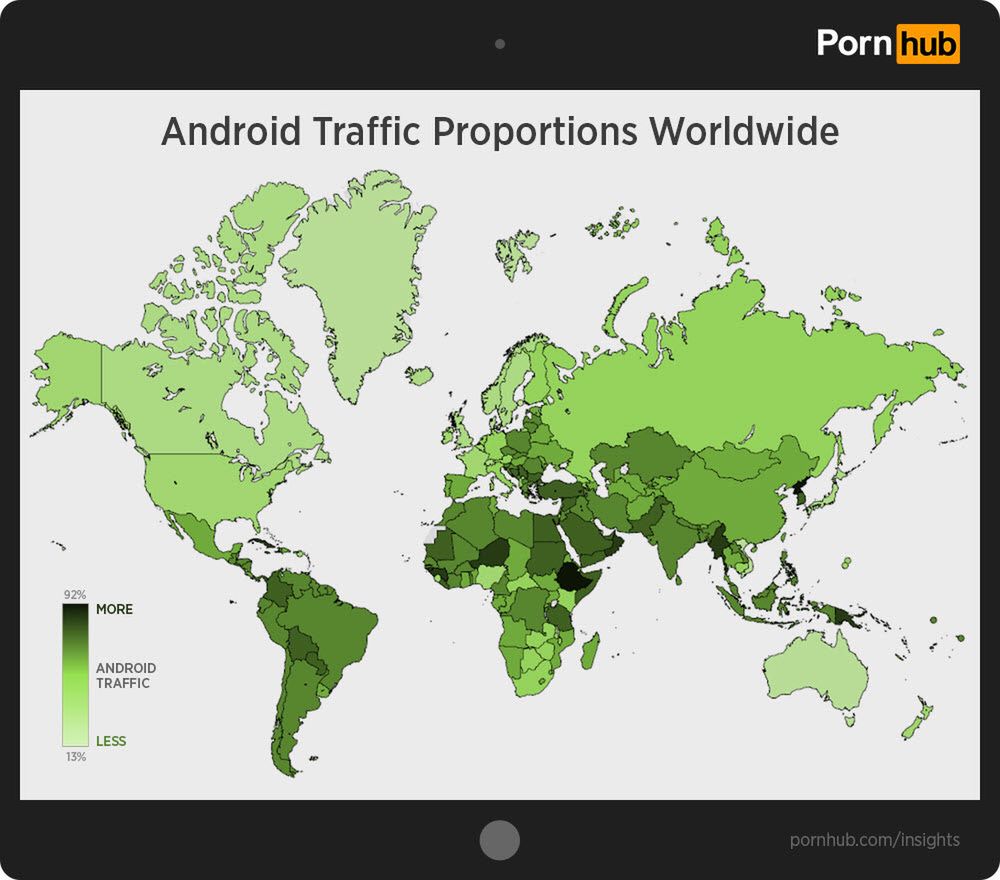 Jakie porno lubią użytkownicy Androida, a jakie fani iOS-u? PornHub publikuje statystyki 6