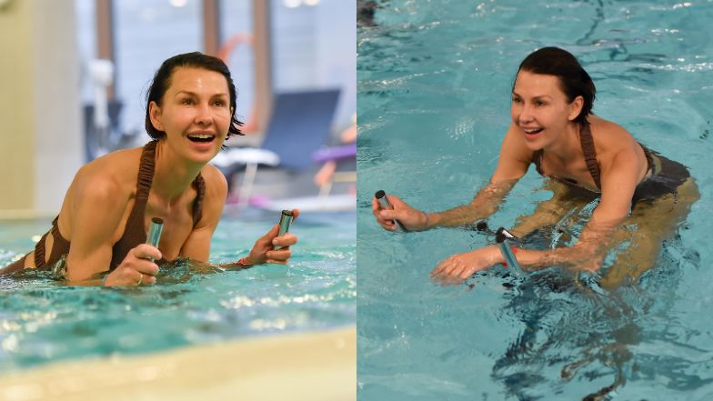 Anna Popek trenuje na basenie