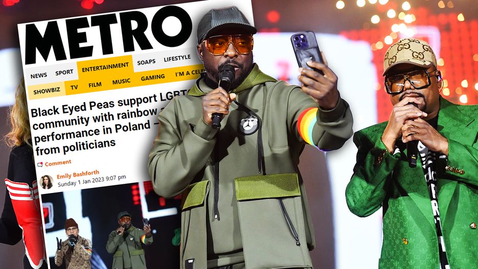 Black Eyed Peas swoim występem z tęczowymi opaskami byli objawieniem "Sylwestra Marzeń" TVP w Zakopanem