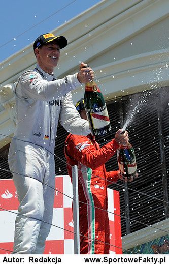 Schumacher na podium GP Europy