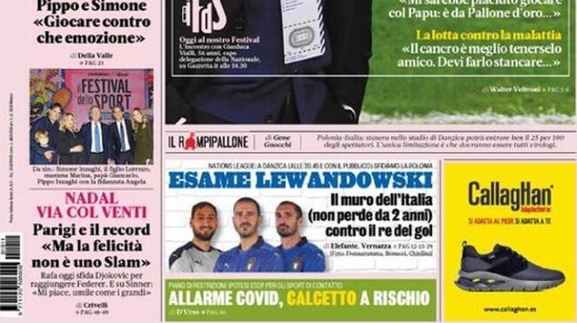 Niedzielna okładka "La Gazzetta dello Sport"