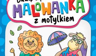 Bawię się kolorami. Malowanka z motylkiem