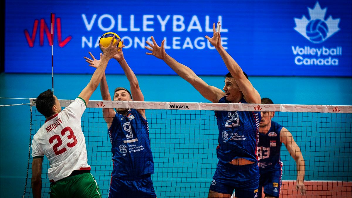 Materiały prasowe / FIVB / Reprezentacja Serbii w meczu z Bułgarią