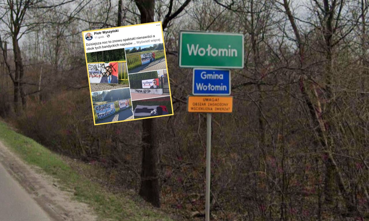 Wandalizm w Wołominie. Pokazał zniszczone banery Trzaskowskiego