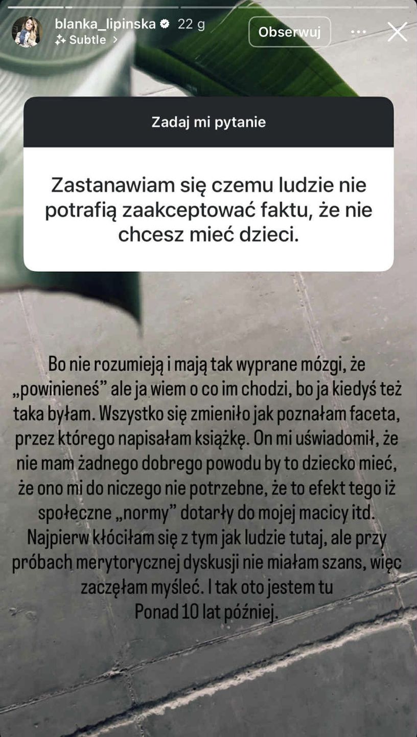 Blanka Lipińska ostro o dzieciach