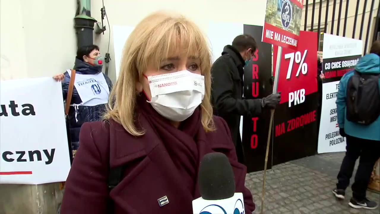 Protest medyków w Warszawie.