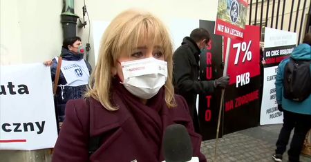 Protest medyków w Warszawie.