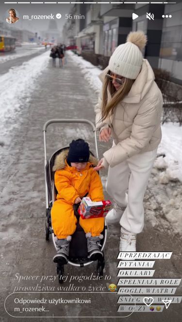 Małgorzata Rozenek relacjonuje spacer z synem