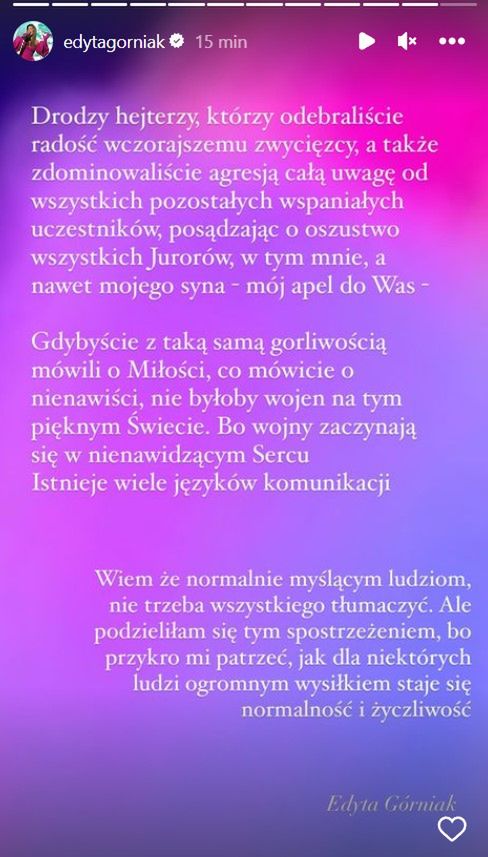 Edyta Górniak odpowiada na oskarżenia o manipulacje