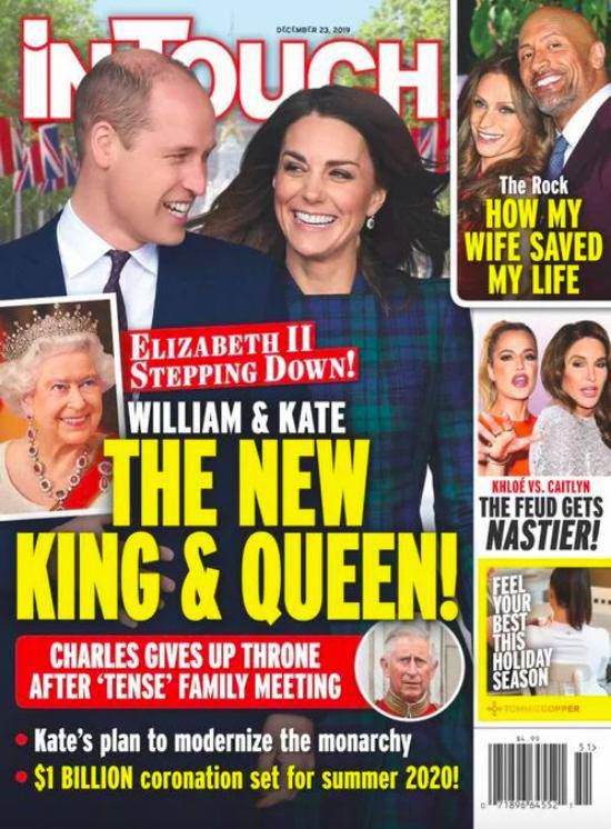 InTouch: Księżna Kate i książę William przejmą tron po królowej Elżbiecie II